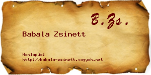 Babala Zsinett névjegykártya